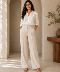 Emy Cotton Mixed Linen Pant