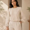 Alice Cotton Mixed Linen Top - Image 6