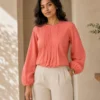 Alice Cotton Mixed Linen Top - Image 4