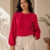 Alice Cotton Mixed Linen Top - Image 5