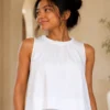 Beth Cotton Solid Crop Top - Image 3