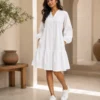 Tatiyana Cotton Solid Dress - Image 2